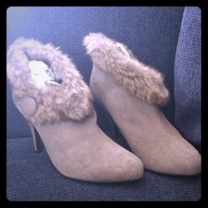 Suede Faux Fur Booties